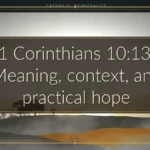 1 Corinthians 10:13: Meaning, context, and practical hope