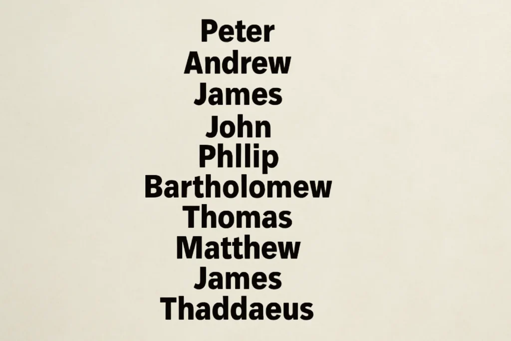 12 disciples names list