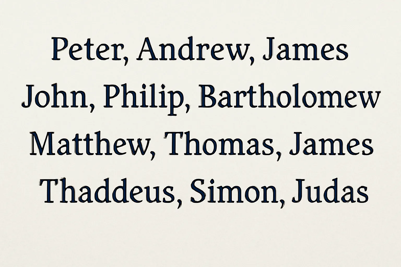 12 disciples names list in english