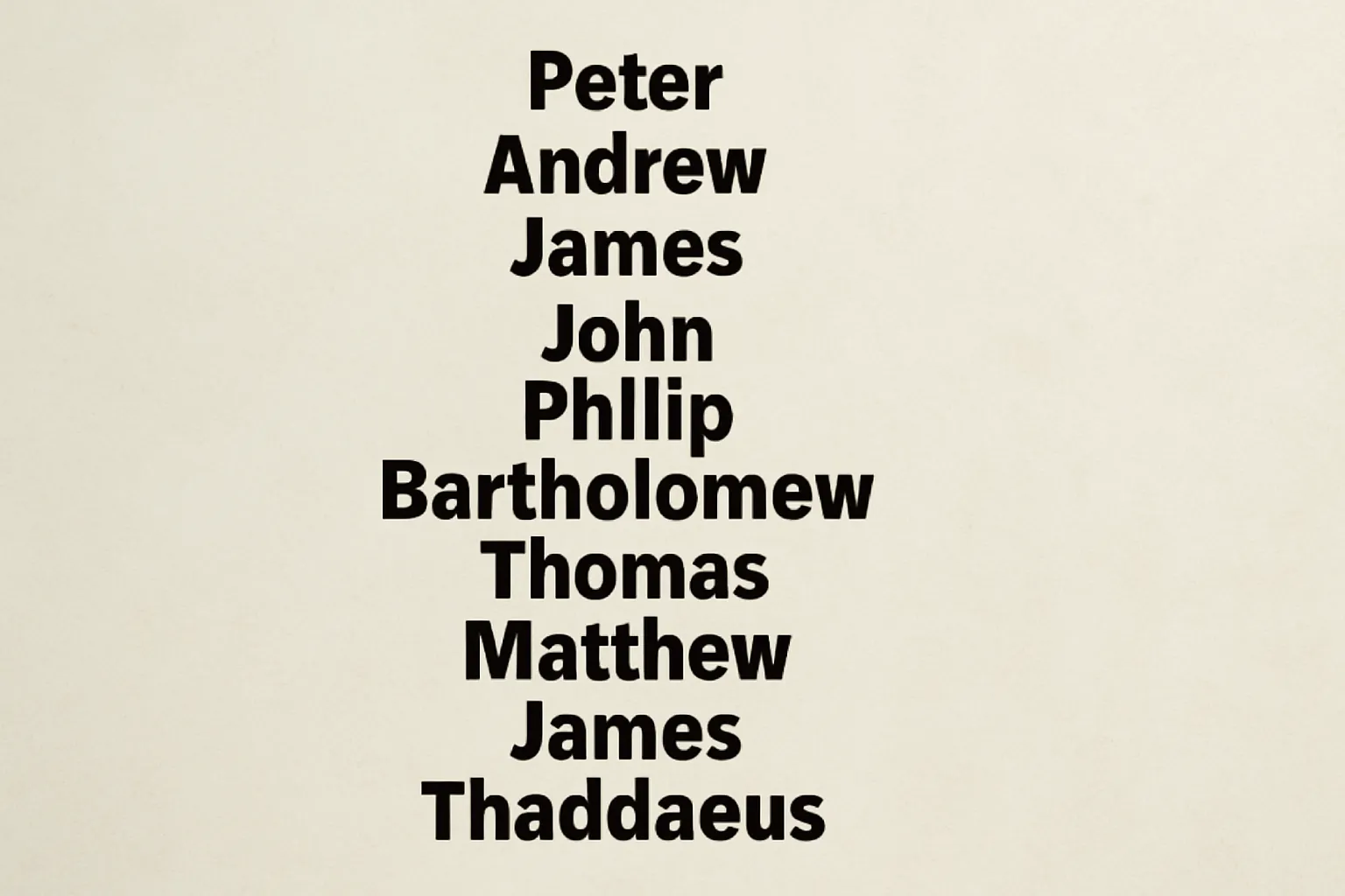 12 disciples names list