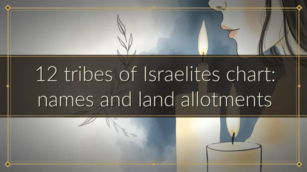 12 tribes of Israelites chart: names and land allotments