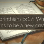 2 Corinthians 5:17: What it means to be a new creation