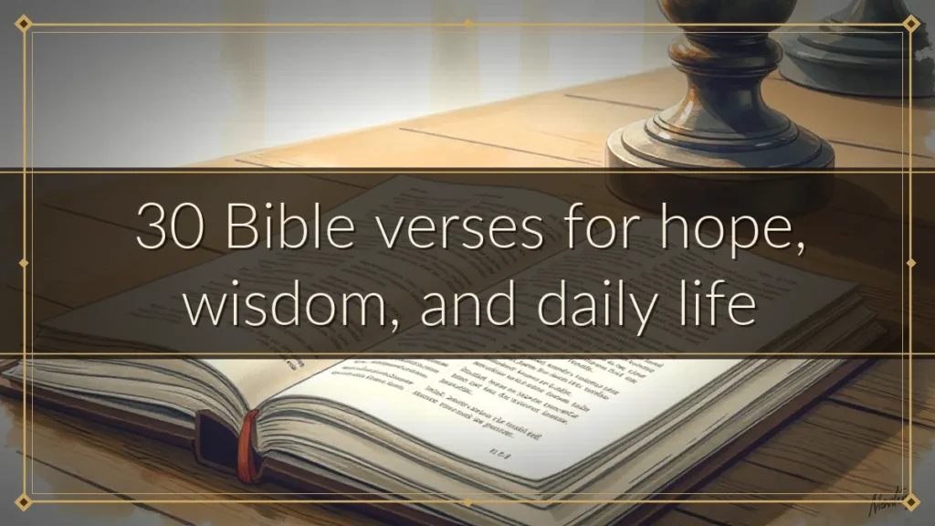 30 Bible verses for hope, wisdom, and daily life