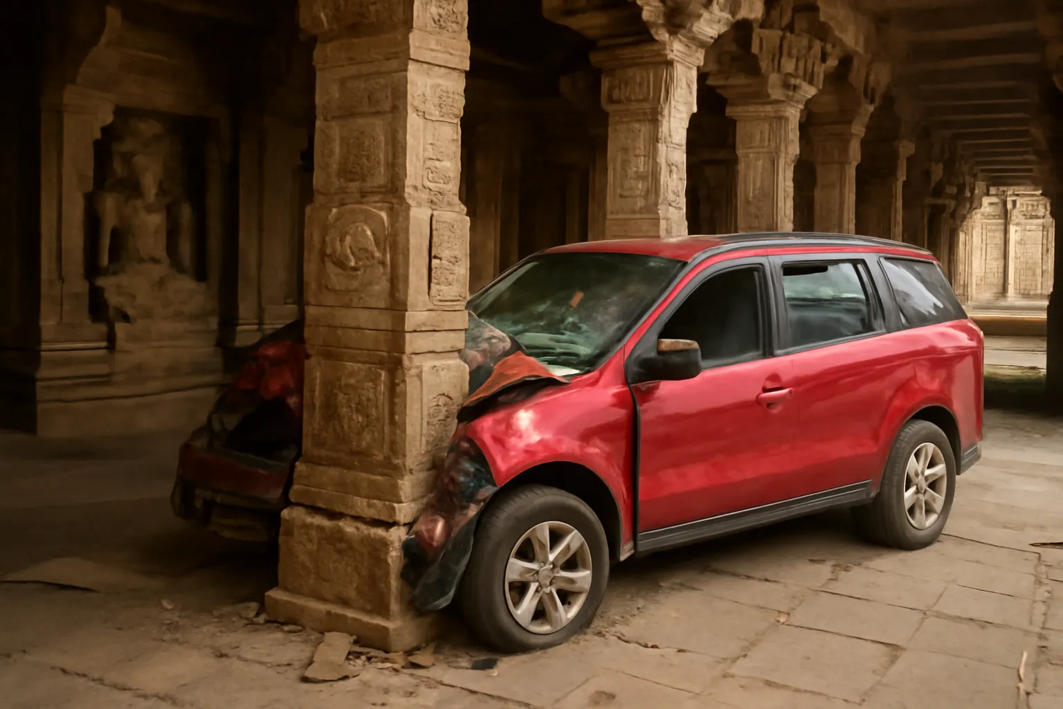 accident in temple