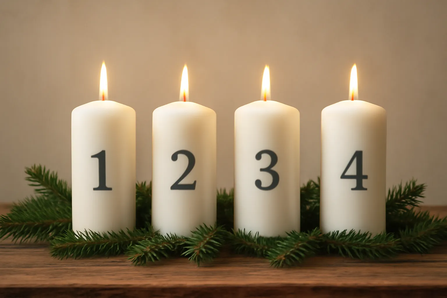 advent candles pillars