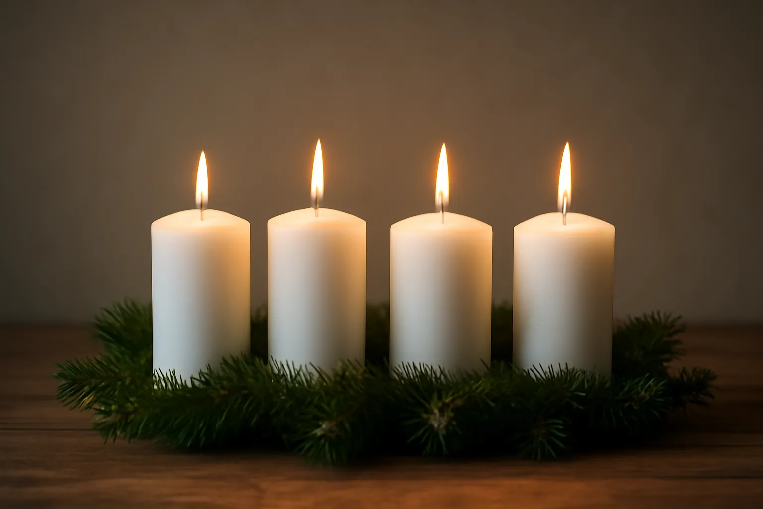 advent candles white