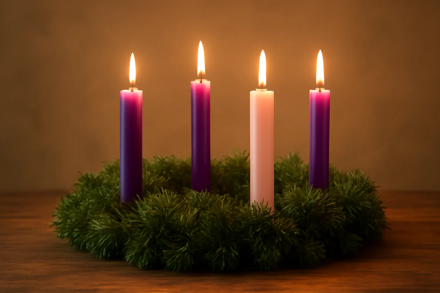 advent crown candles