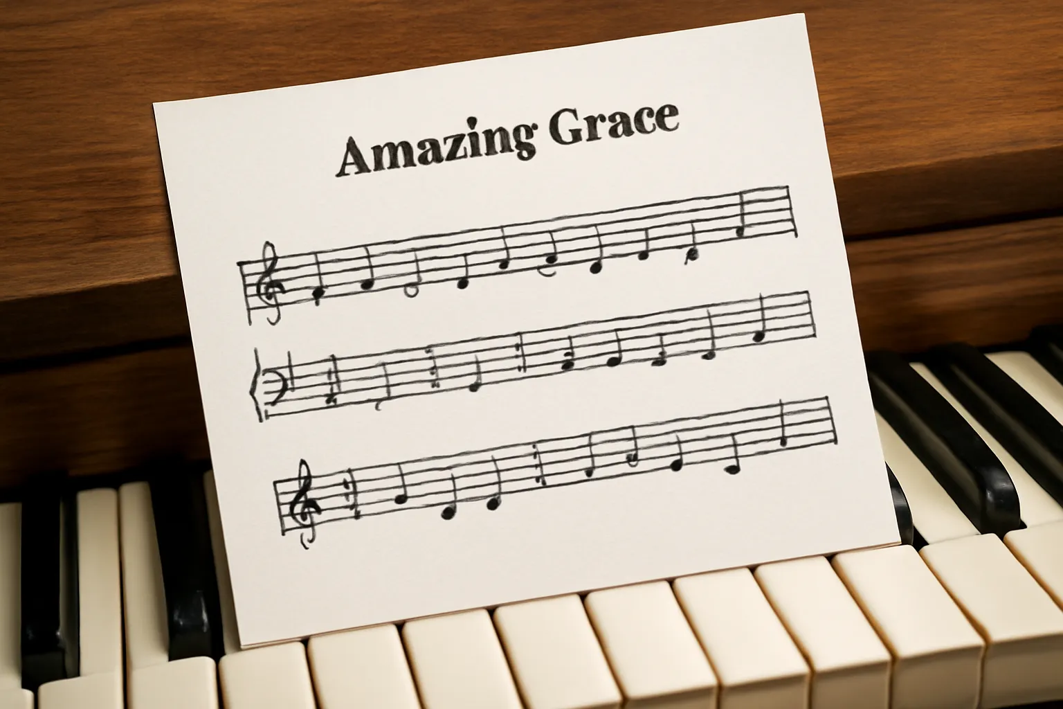amazing grace notes piano