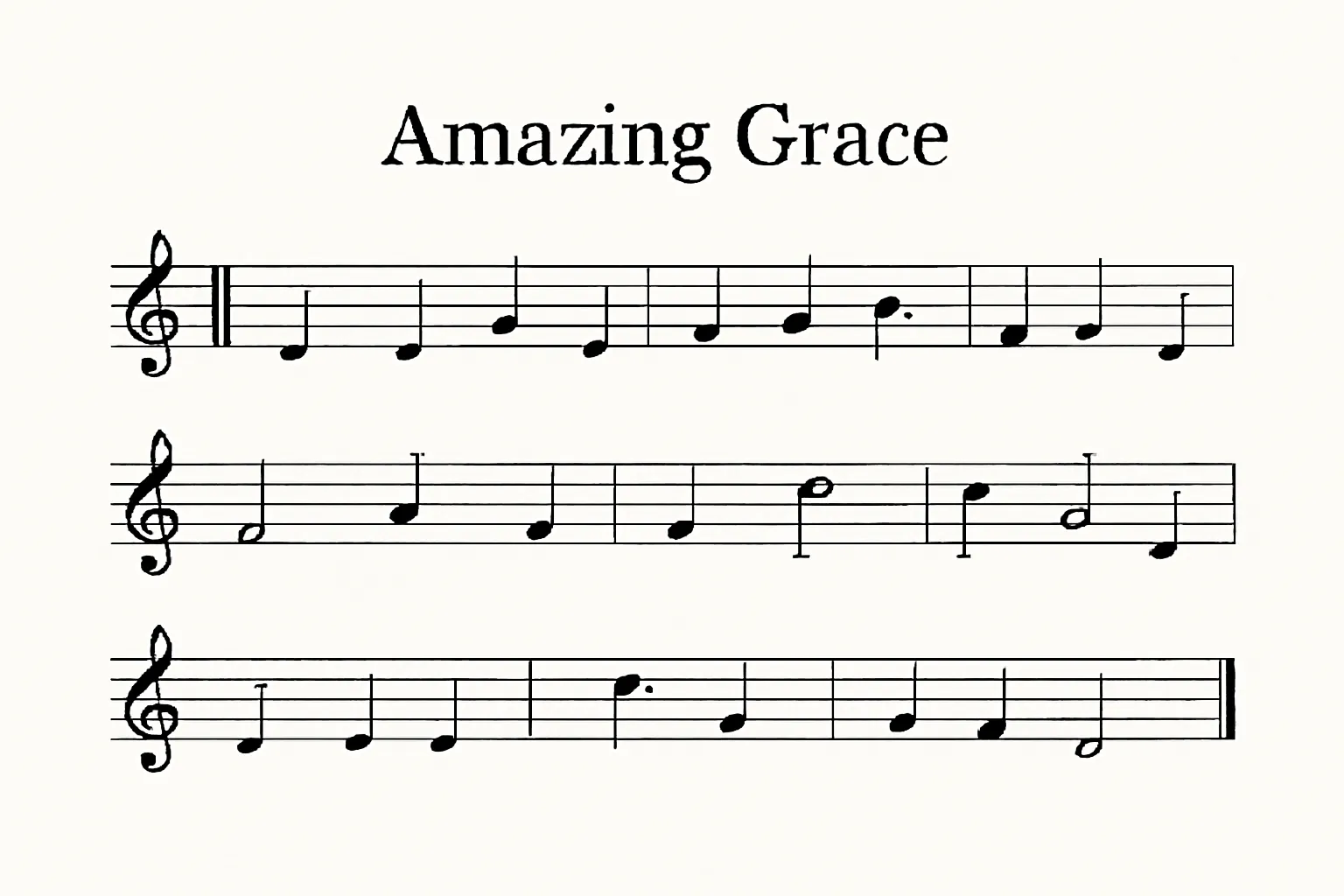 amazing grace song sheet music