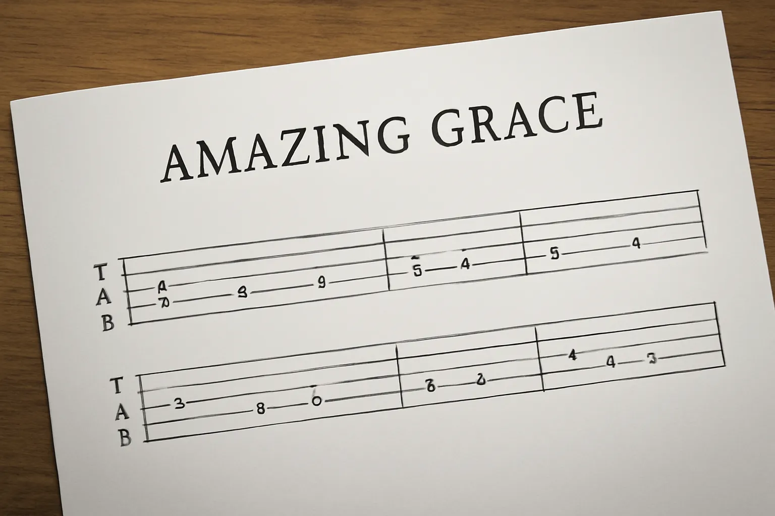 amazing grace tablature