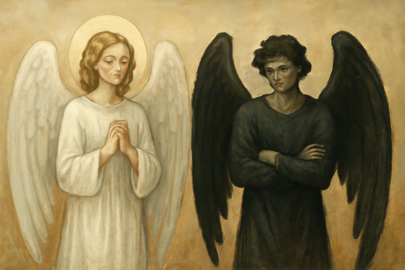 angel and fallen angel