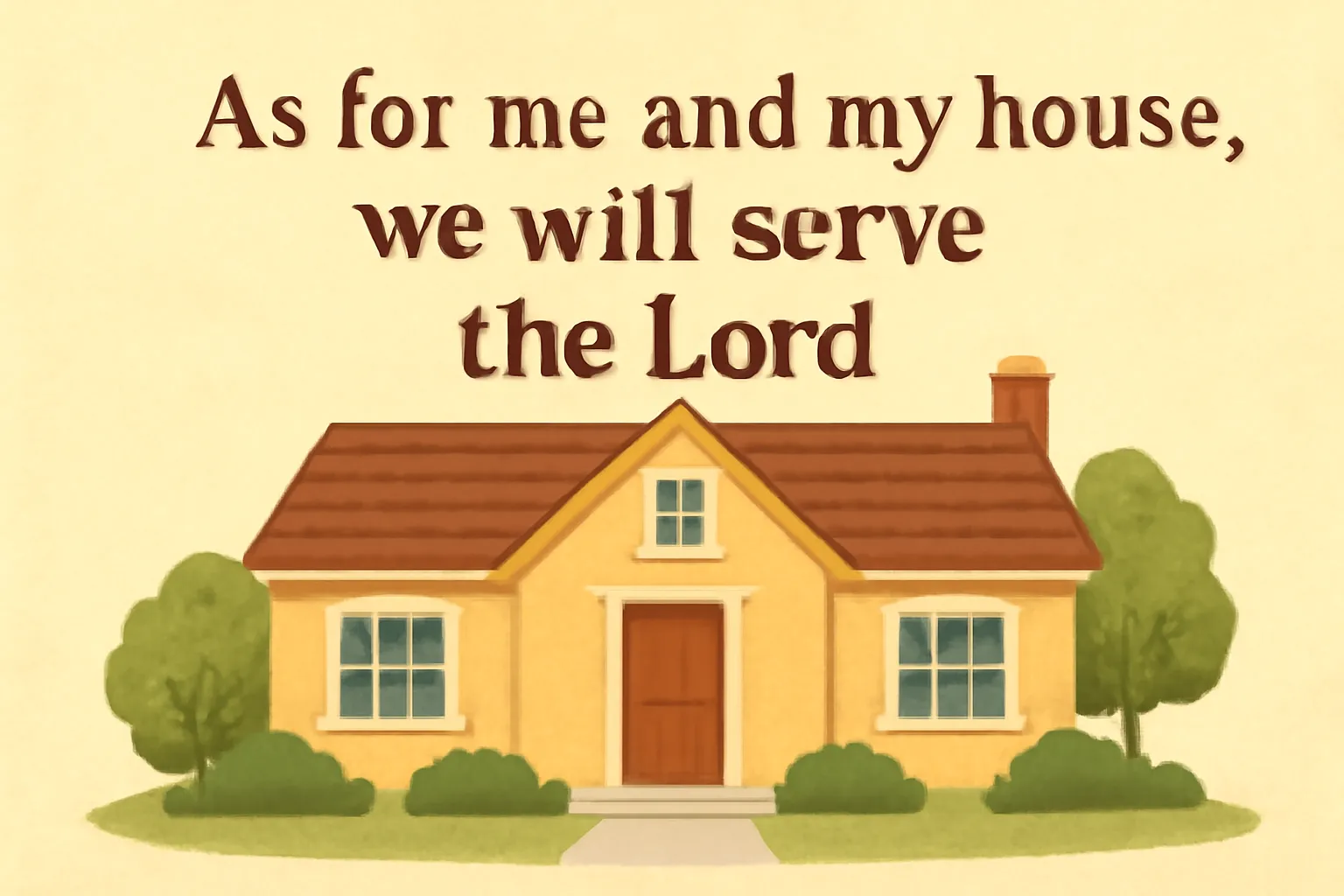 as me and my house i will serve the lord