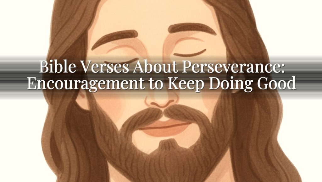 Bible Verses About Perseverance: Encouragement to Keep Doing Good