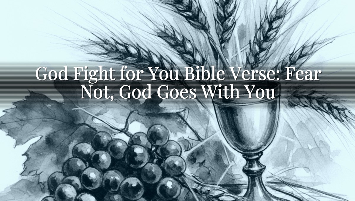 God Fight for You Bible Verse: Fear Not, God Goes With You