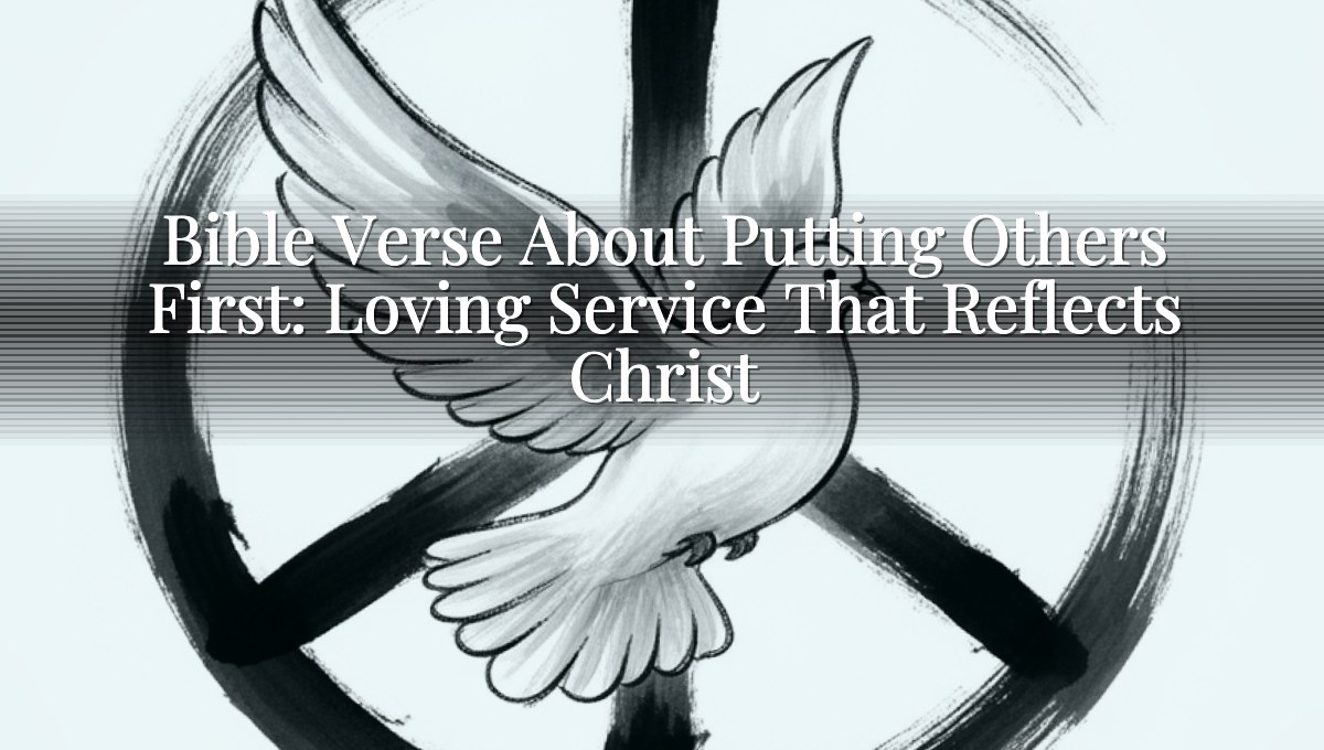 Bible Verse About Putting Others First: Loving Service That Reflects Christ