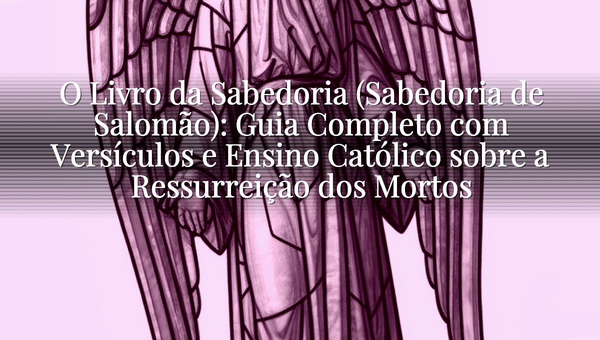 O Livro da Sabedoria (Sabedoria de Salomão): Guia Completo com Versículos e Ensino Católico sobre a Ressurreição dos Mortos