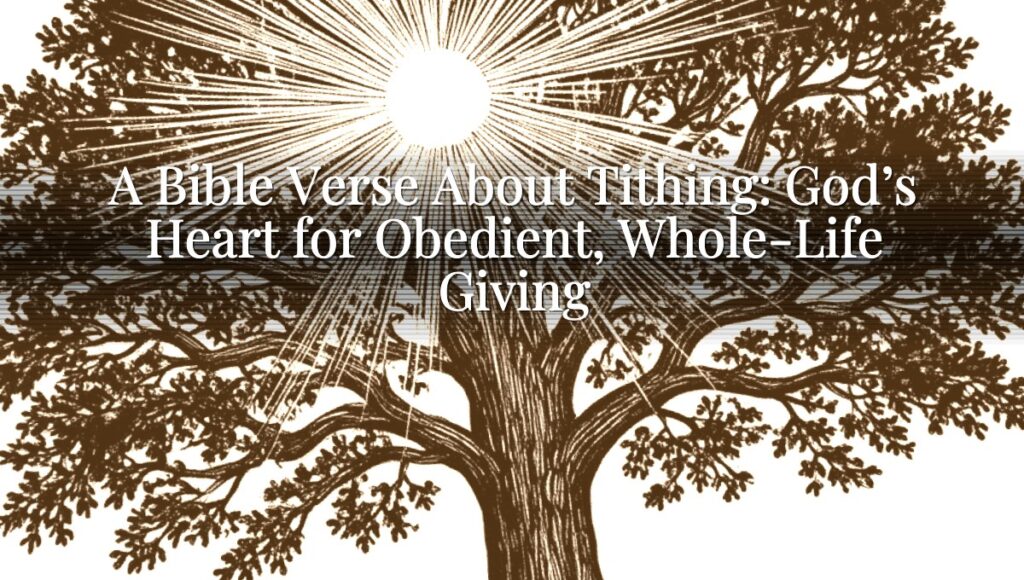 A Bible Verse About Tithing: God’s Heart for Obedient, Whole-Life Giving