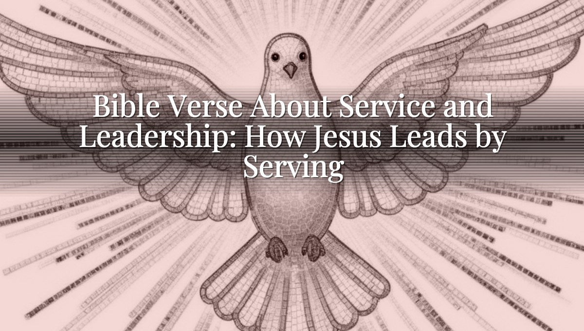 Bible Verse About Service and Leadership: How Jesus Leads by Serving