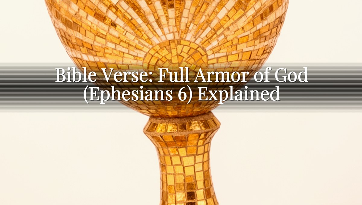 Bible Verse: Full Armor of God (Ephesians 6) Explained