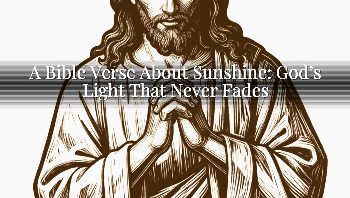 A Bible Verse About Sunshine: God’s Light That Never Fades