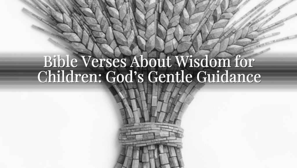 Bible Verses About Wisdom for Children: God’s Gentle Guidance