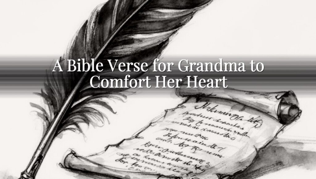 A Bible Verse for Grandma to Comfort Her Heart