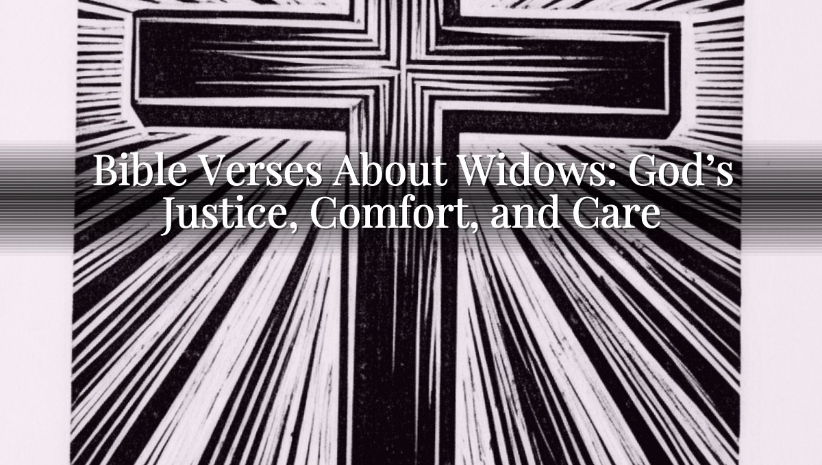 Bible Verses About Widows: God’s Justice, Comfort, and Care