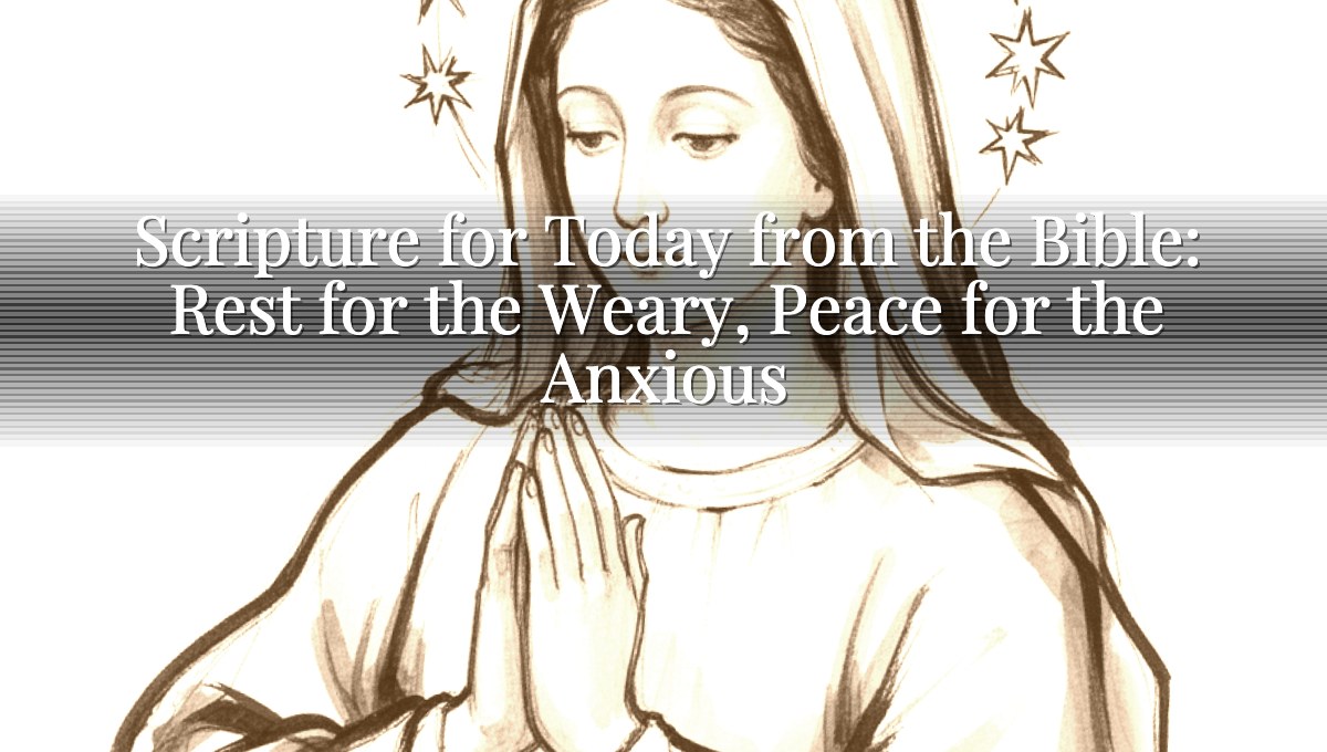 Scripture for Today from the Bible: Rest for the Weary, Peace for the Anxious