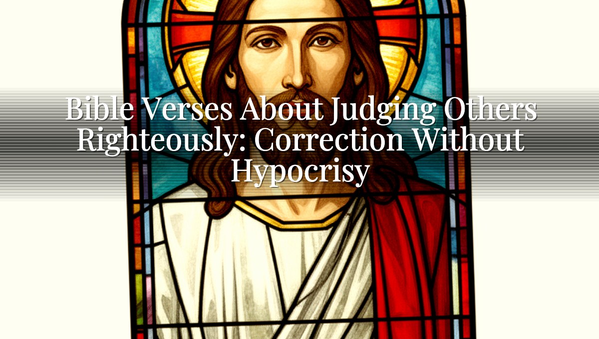 Bible Verses About Judging Others Righteously: Correction Without Hypocrisy