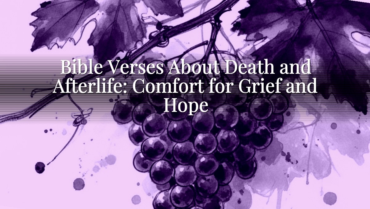 Bible Verses About Death and Afterlife: Comfort for Grief and Hope