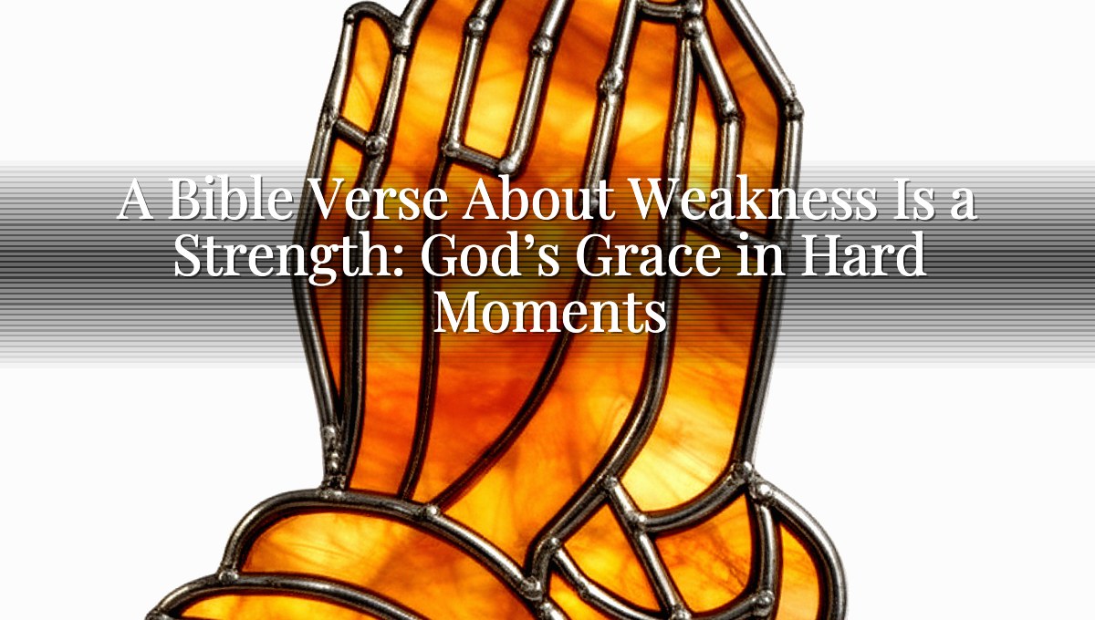 A Bible Verse About Weakness Is a Strength: God’s Grace in Hard Moments