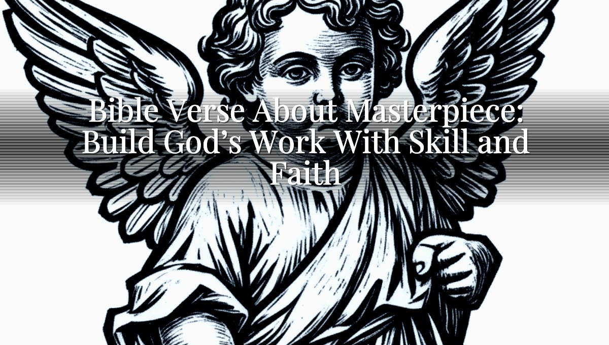 Bible Verse About Masterpiece: Build God’s Work With Skill and Faith