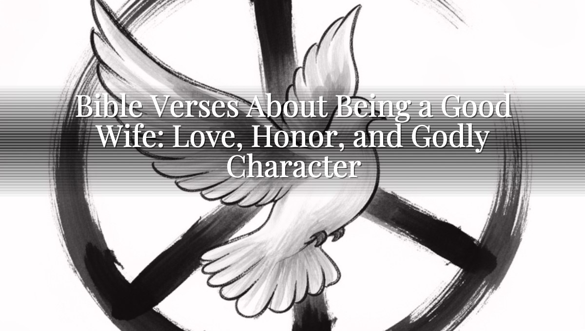 Bible Verses About Being a Good Wife: Love, Honor, and Godly Character