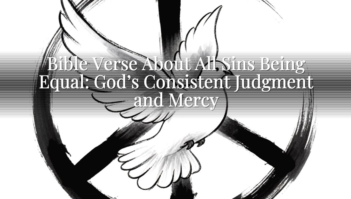 Bible Verse About All Sins Being Equal: God’s Consistent Judgment and Mercy