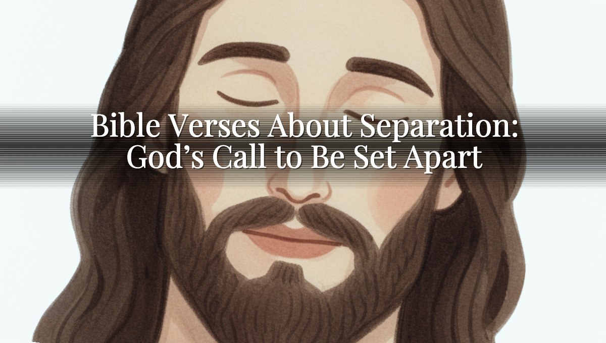 Bible Verses About Separation: God’s Call to Be Set Apart