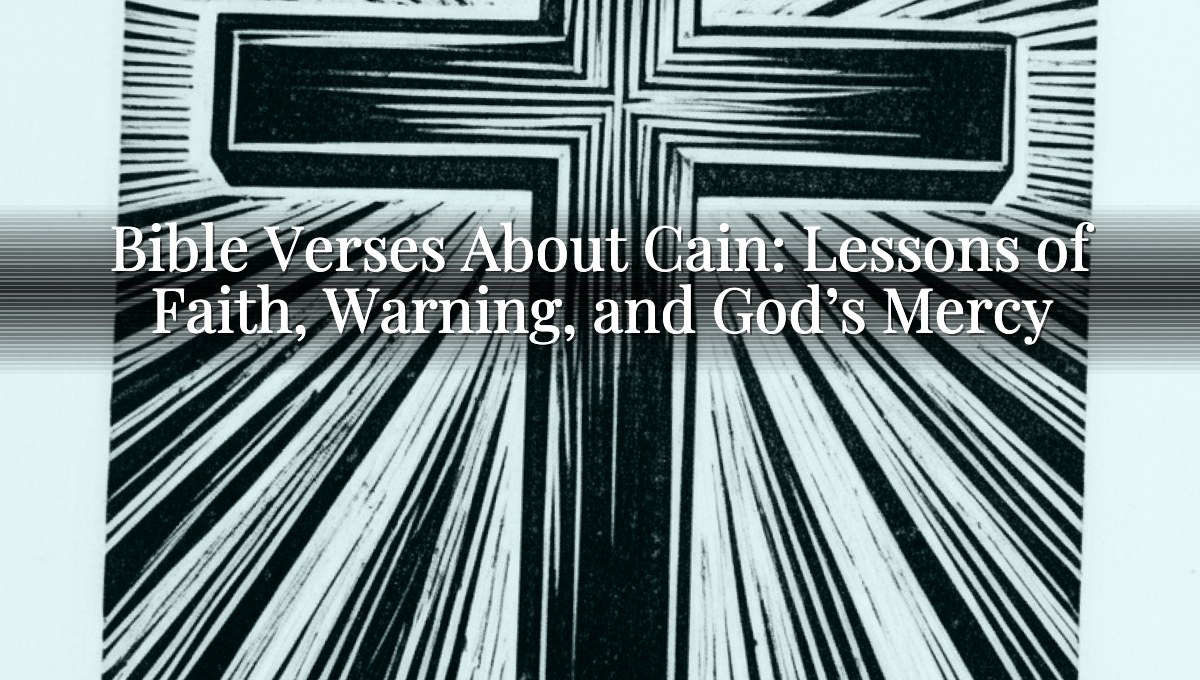 Bible Verses About Cain: Lessons of Faith, Warning, and God’s Mercy