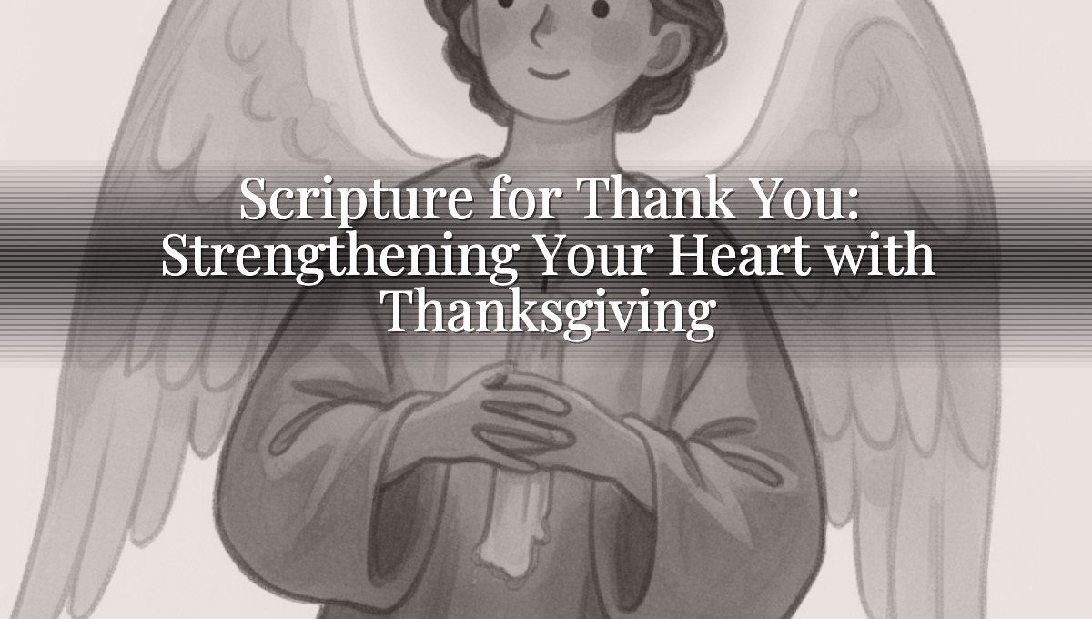 Scripture for Thank You: Strengthening Your Heart with Thanksgiving