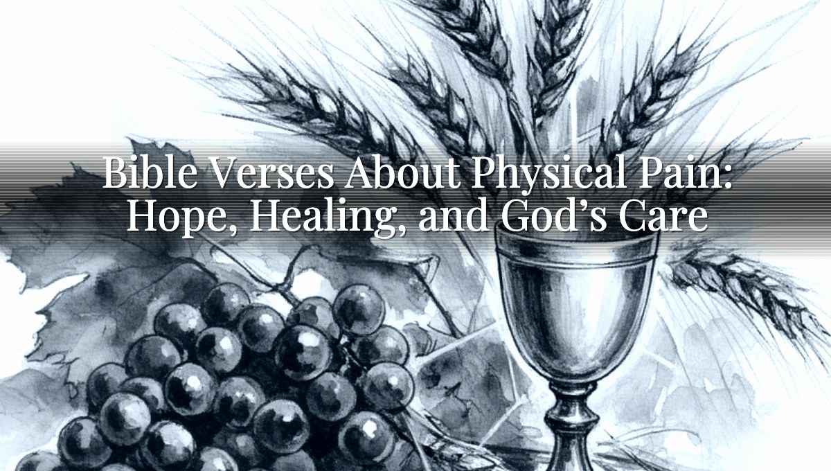 Bible Verses About Physical Pain: Hope, Healing, and God’s Care