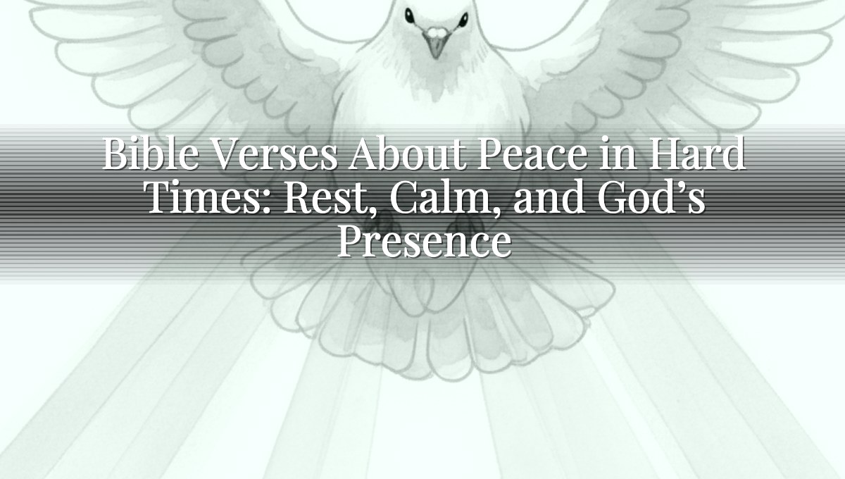 Bible Verses About Peace in Hard Times: Rest, Calm, and God’s Presence