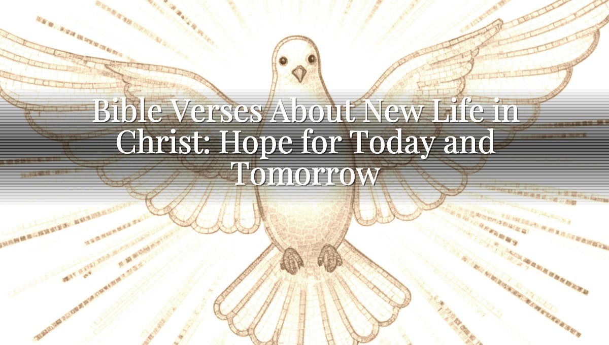 Bible Verses About New Life in Christ: Hope for Today and Tomorrow