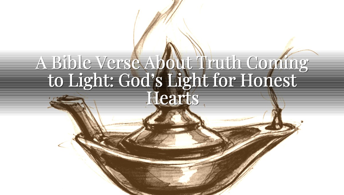A Bible Verse About Truth Coming to Light: God’s Light for Honest Hearts
