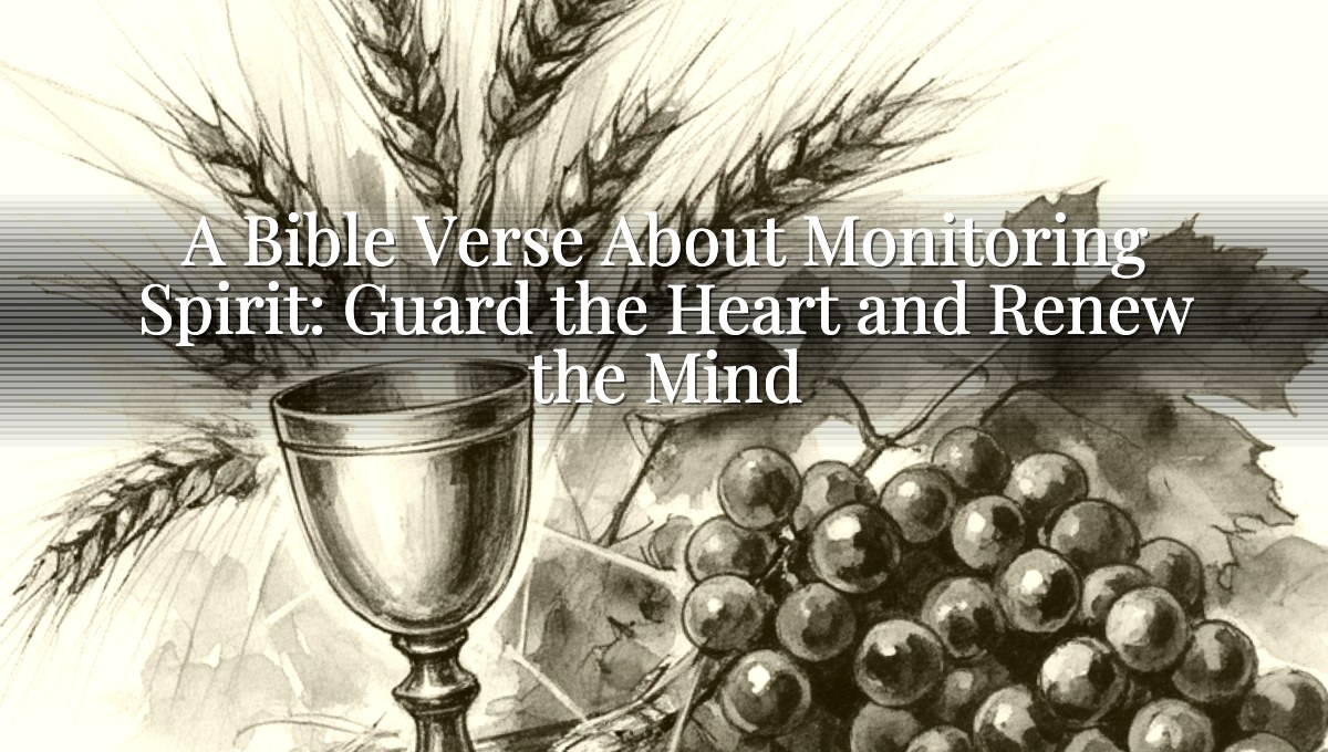 A Bible Verse About Monitoring Spirit: Guard the Heart and Renew the Mind