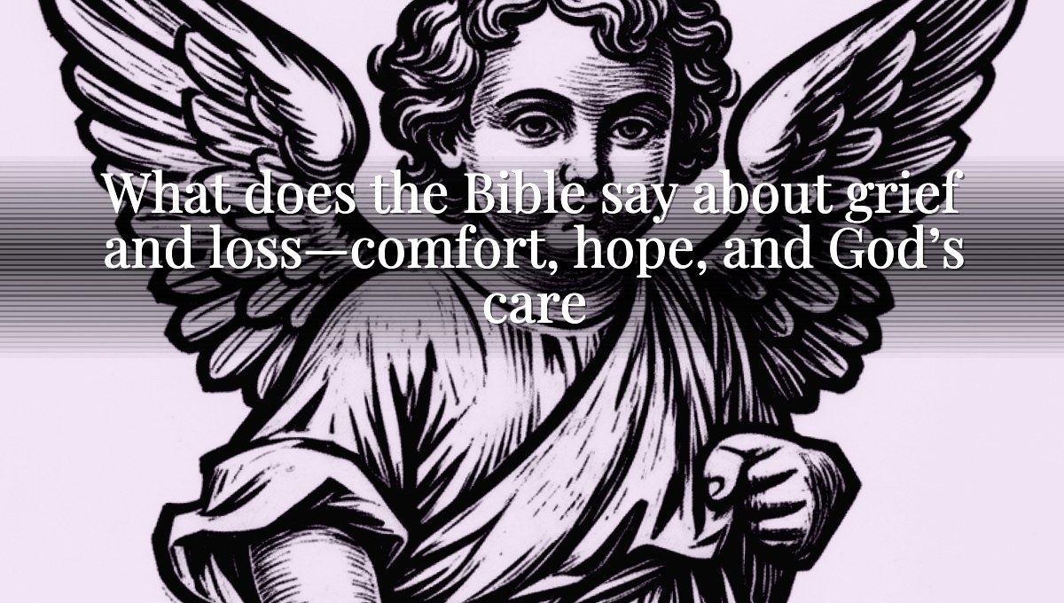 What does the Bible say about grief and loss—comfort, hope, and God’s care
