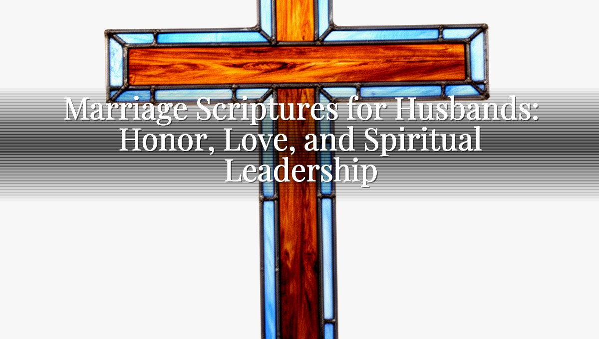 Marriage Scriptures for Husbands: Honor, Love, and Spiritual Leadership