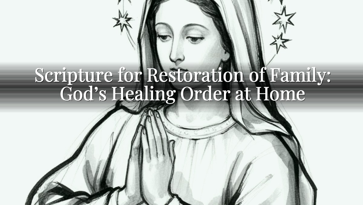 Scripture for Restoration of Family: God’s Healing Order at Home