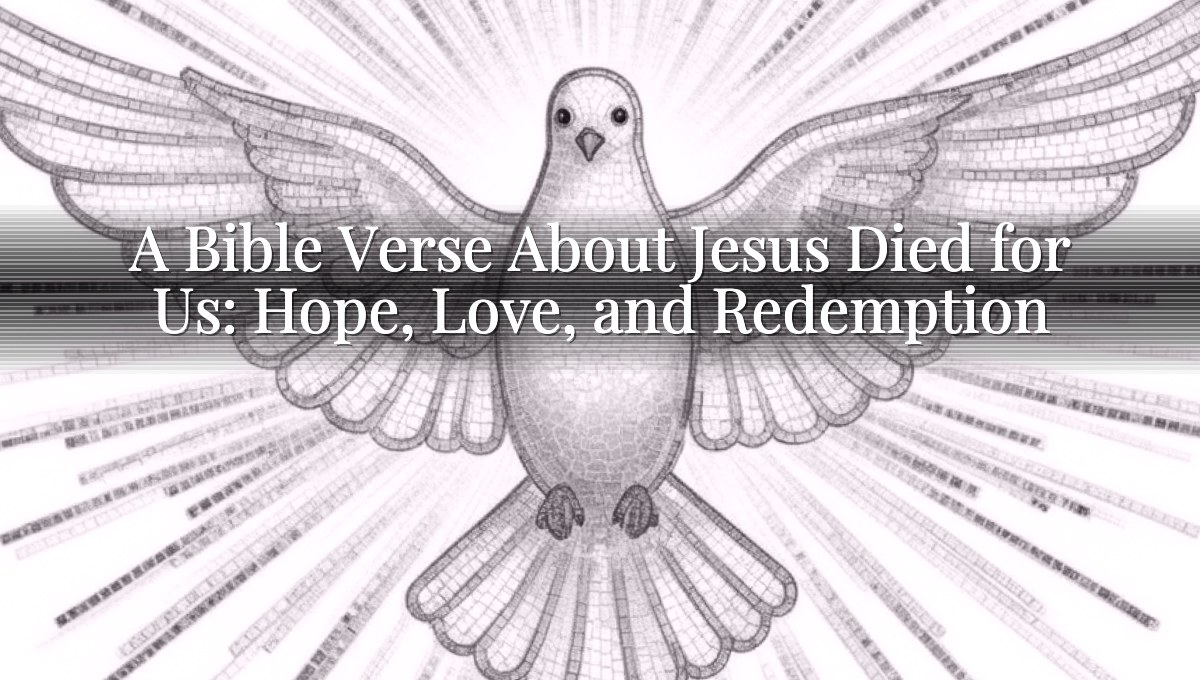 A Bible Verse About Jesus Died for Us: Hope, Love, and Redemption