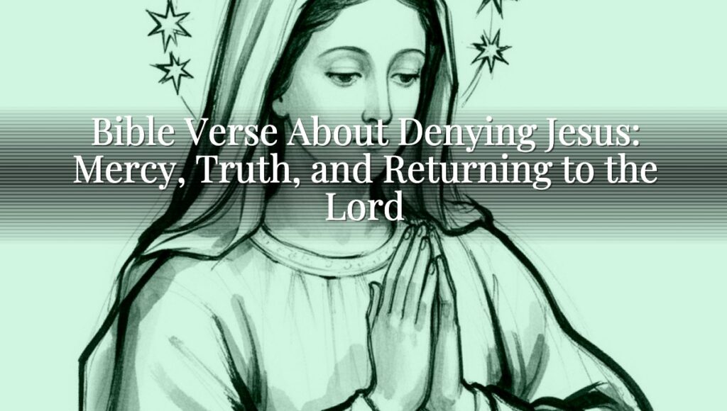 Bible Verse About Denying Jesus: Mercy, Truth, and Returning to the Lord