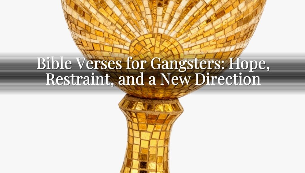 Bible Verses for Gangsters: Hope, Restraint, and a New Direction