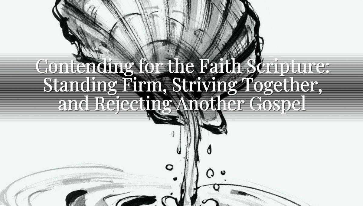 Contending for the Faith Scripture: Standing Firm, Striving Together, and Rejecting Another Gospel