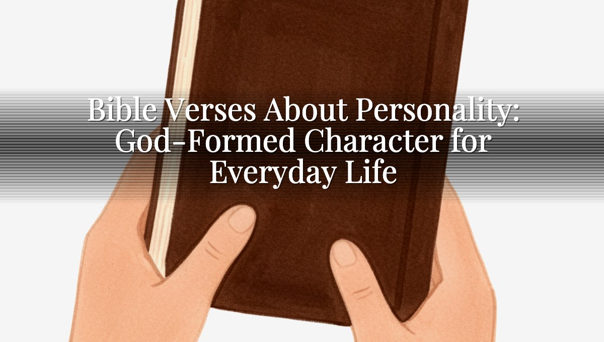 Bible Verses About Personality: God-Formed Character for Everyday Life